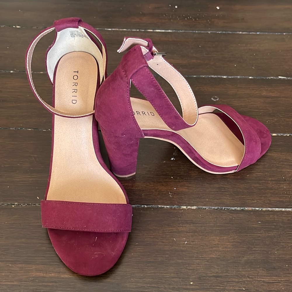 Wine Suede Heels